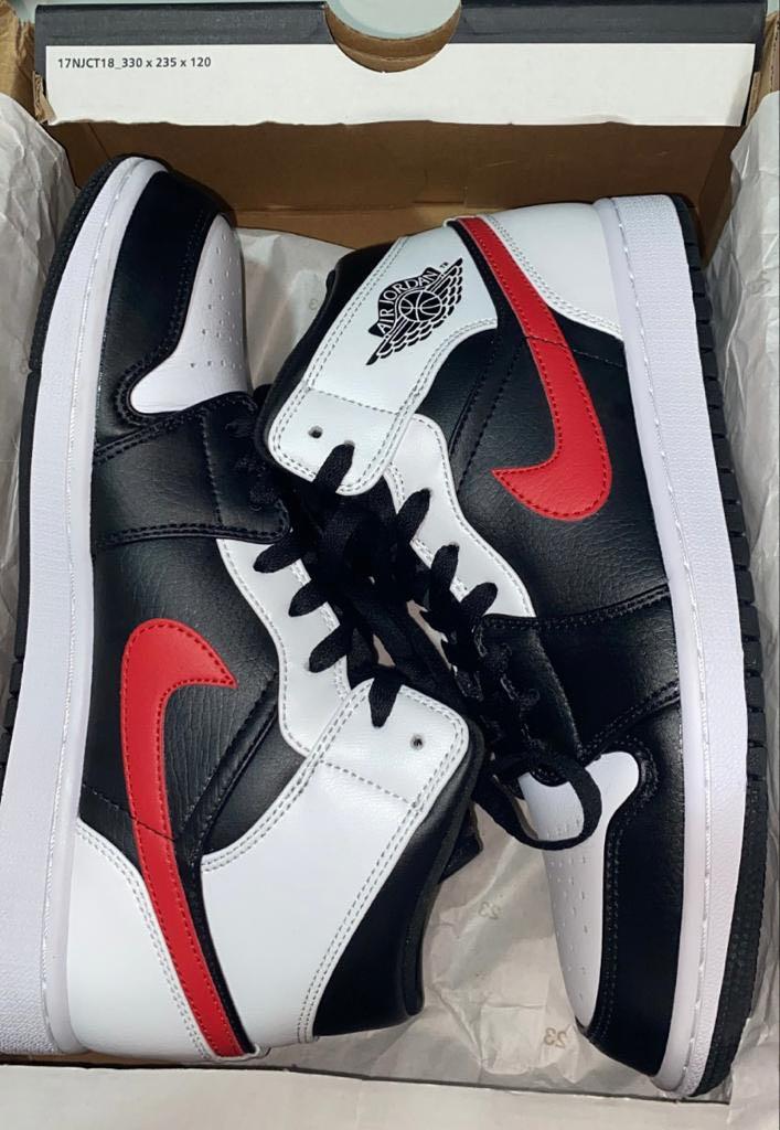 air jordan 1 mid 'chile red', Men's Fashion, Footwear, Sneakers on Carousell
