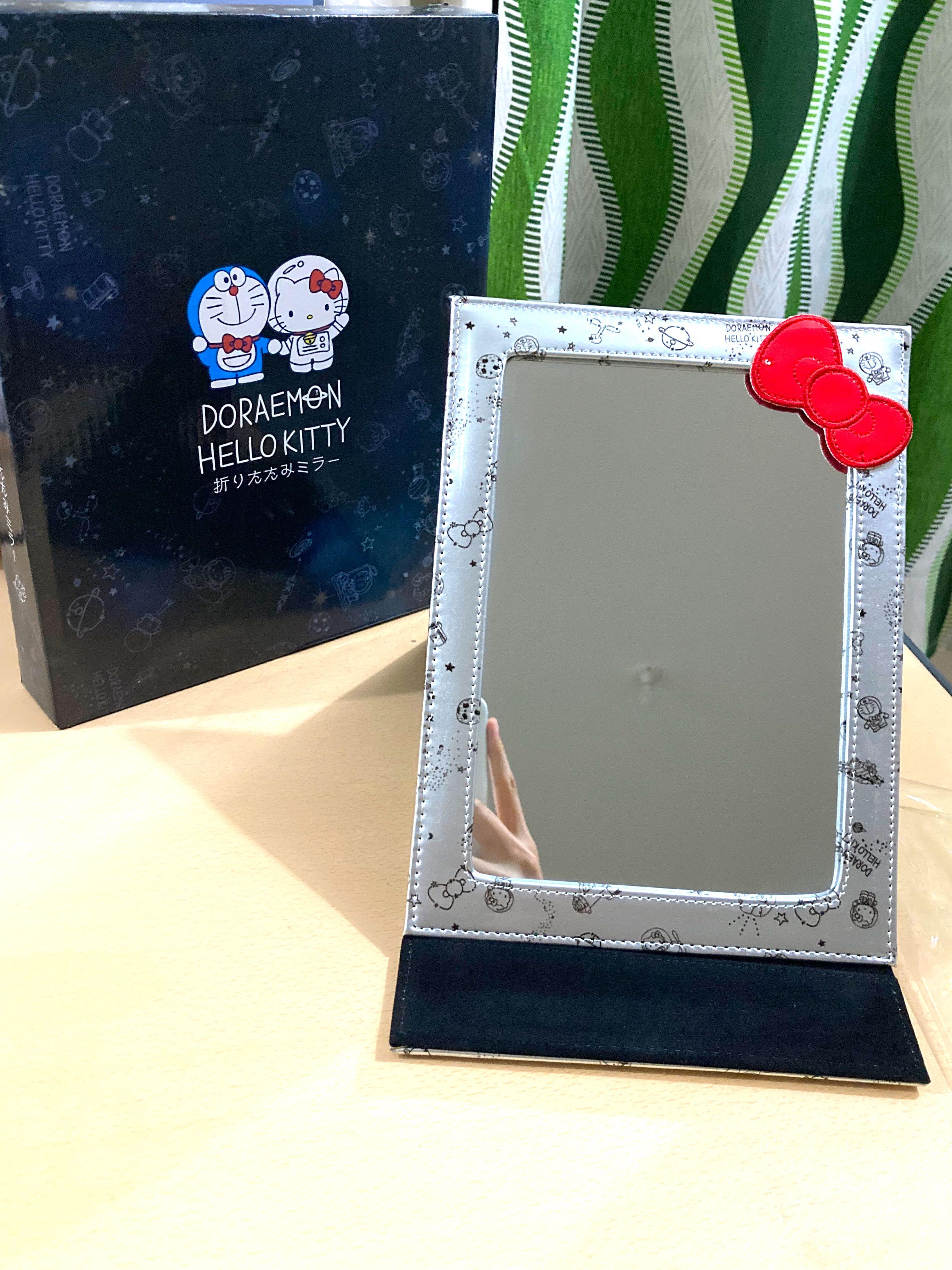 Authentic Sanrio Hello Kitty x Doraemon Foldable Desk Mirror (Category: Mirrors) located in Cebu City. Submitted by kawaiiparty (Listing ID 1138897194, Image 3). Description: Eikoh Sanrio License Hello Kitty x Doraemon in Space L 9.5 inches W 6.8 inches light weight and portable No scratches Actual color: Silver 💟Pls read: ✅All items from Japan are authentic and are all personally curated w/ ❤️. ✅Pls understand that prices depend on their RARITY