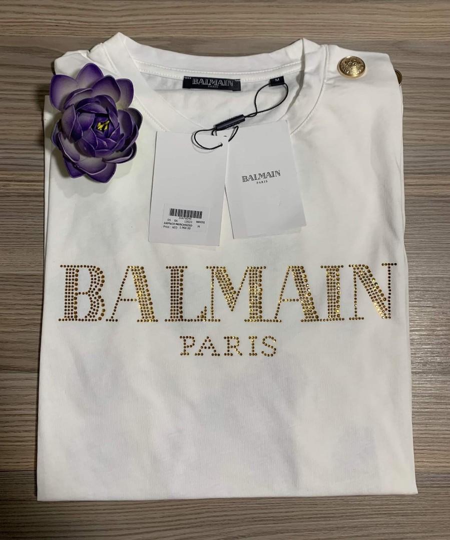 Balmain shirt direct from dubai free to 🥰, Men's Fashion, Tops & Sets, Tshirts & Polo Shirts on Carousell