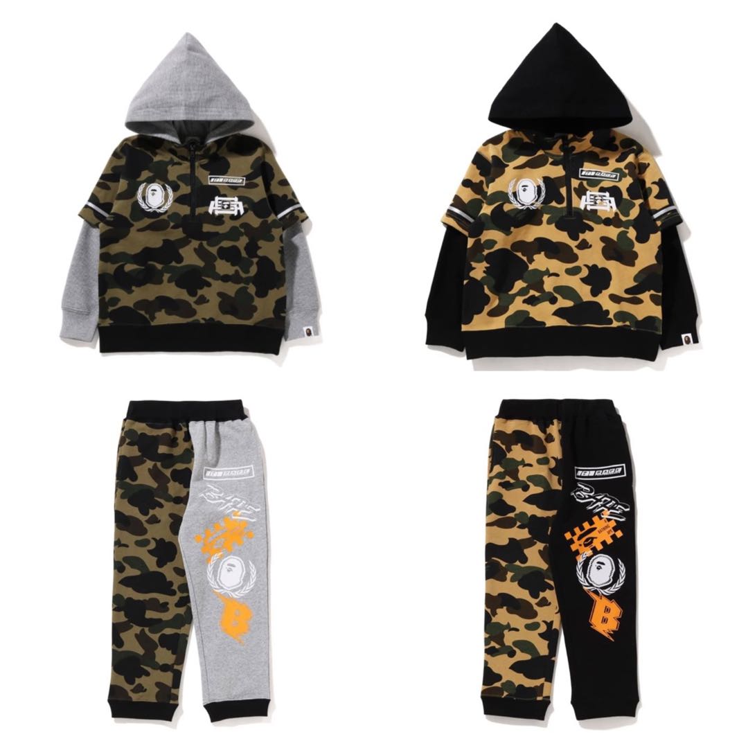 Bape kids 1st camo racing layered 