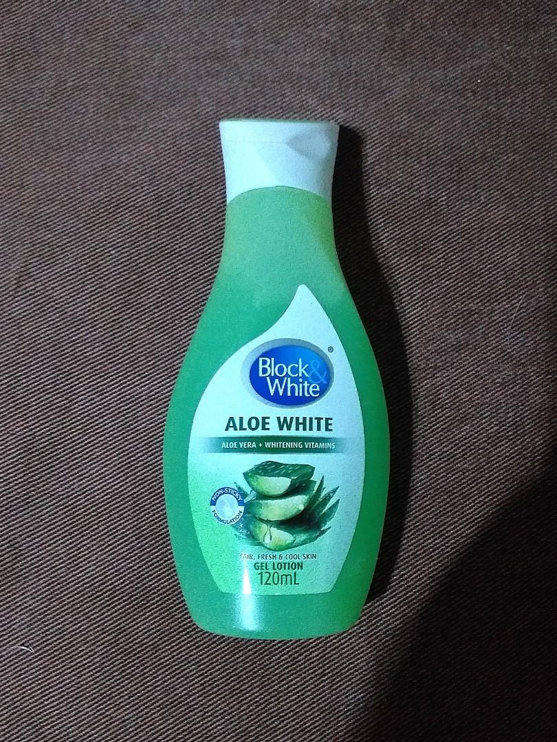 Block & White - Aloe White Gel Lotion 120ml (Category: Body Care) located in Quezon City. Submitted by manilahaulph (Listing ID 1138846321, Image 1). Description: .