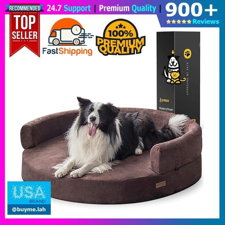 BML KOPEKS Deluxe Orthopedic Memory Foam ROUND Sofa Lounge Dog Bed JUMBO XL Brown Model Round Sofa XL