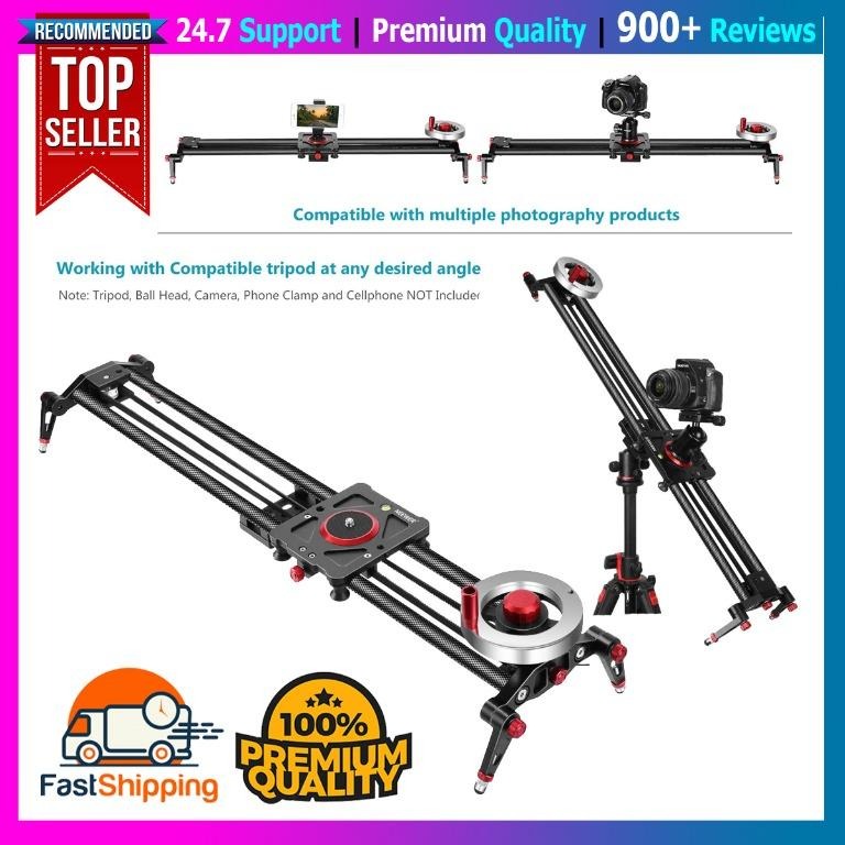 [BML] Neewer Camera Slider Video Track Dolly Rail Stabilizer: 31-inch ...