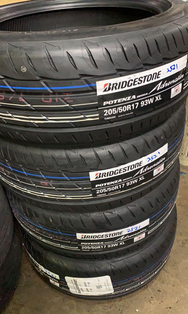 Bridgestone Potenza RE004 car tyre, high quality tyre. 195/50R15 