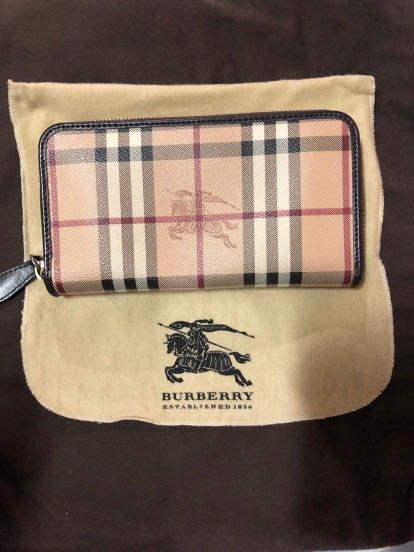 Burberry Zip Around wallet, Luxury, Bags & Wallets on Carousell