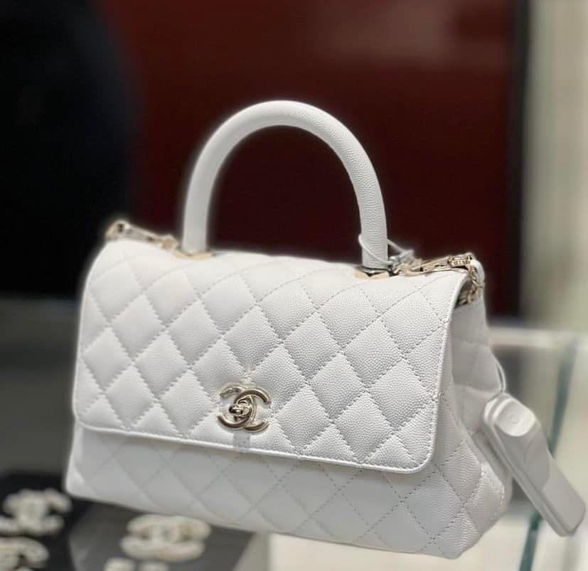 white chanel coco handle