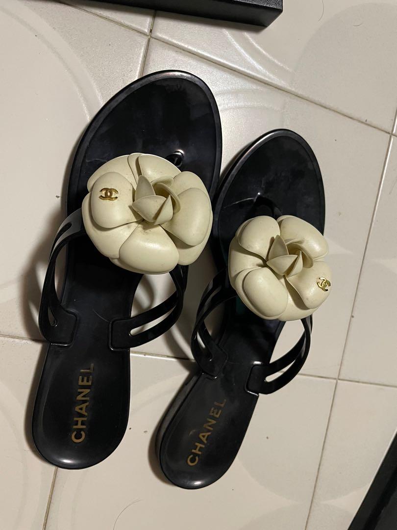 Chanel camellia sandals, Women's Fashion, Footwear, Sandals on Carousell