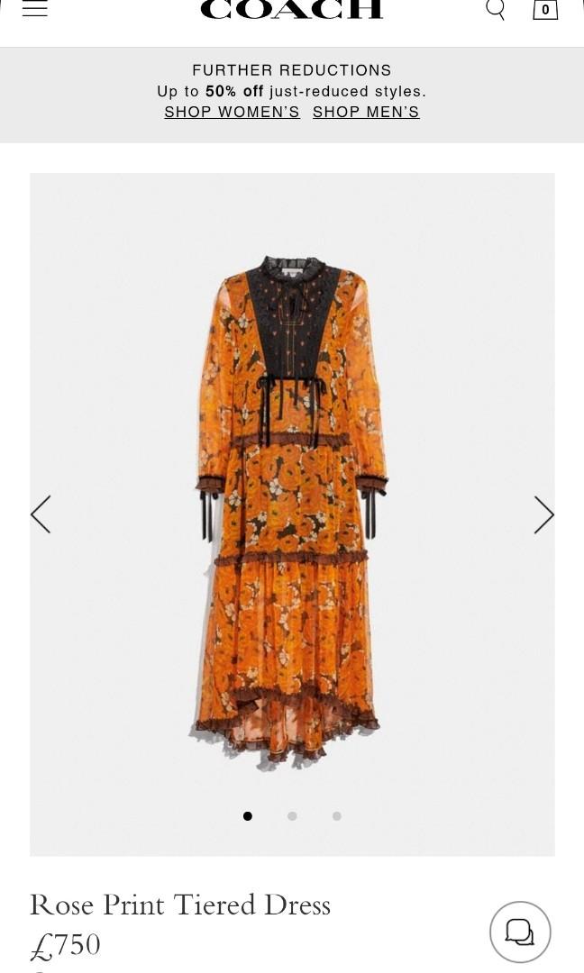 Coach rose print dress clearance
