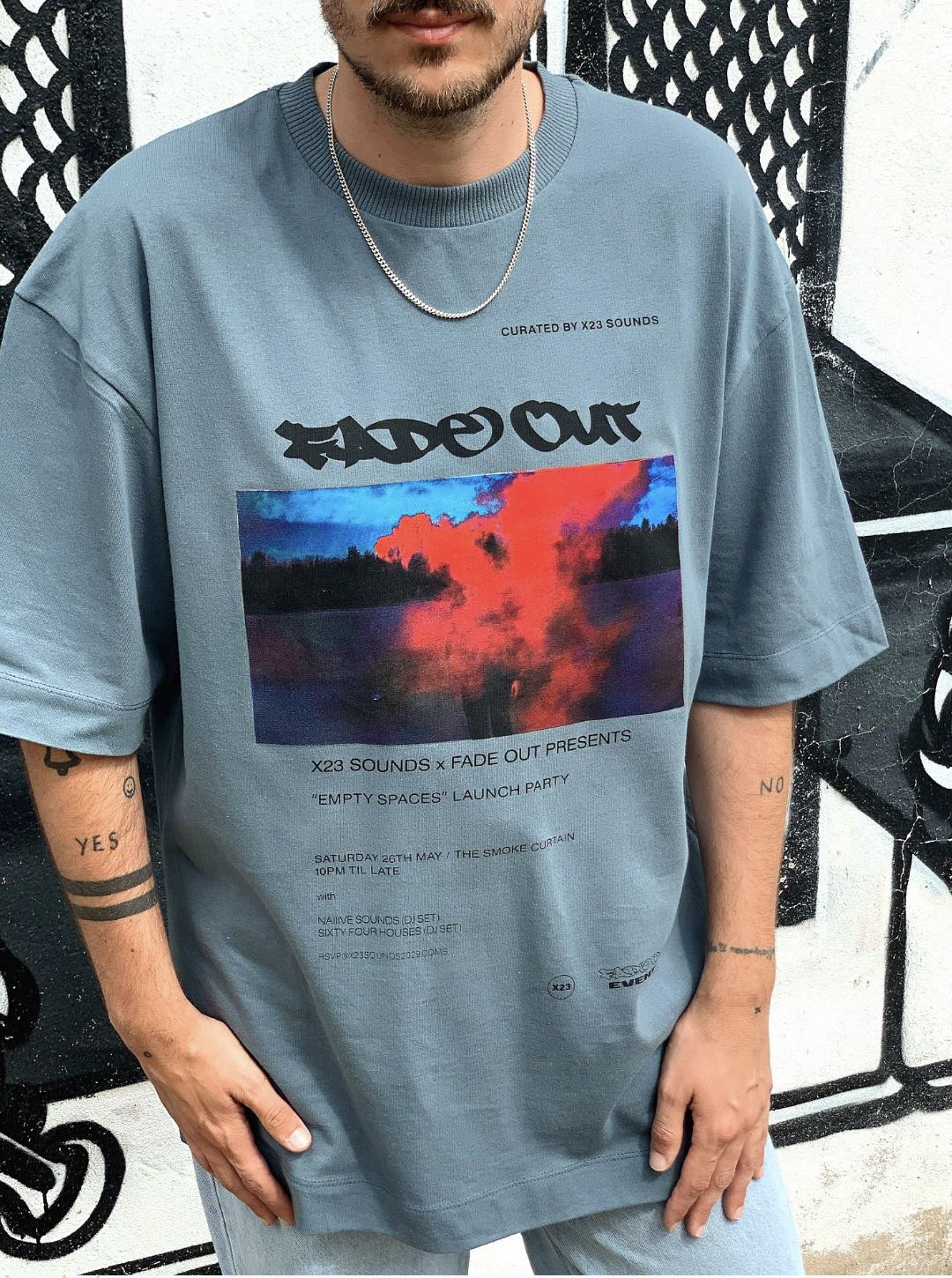 Collusion Oversized fade out tee, Men's 
