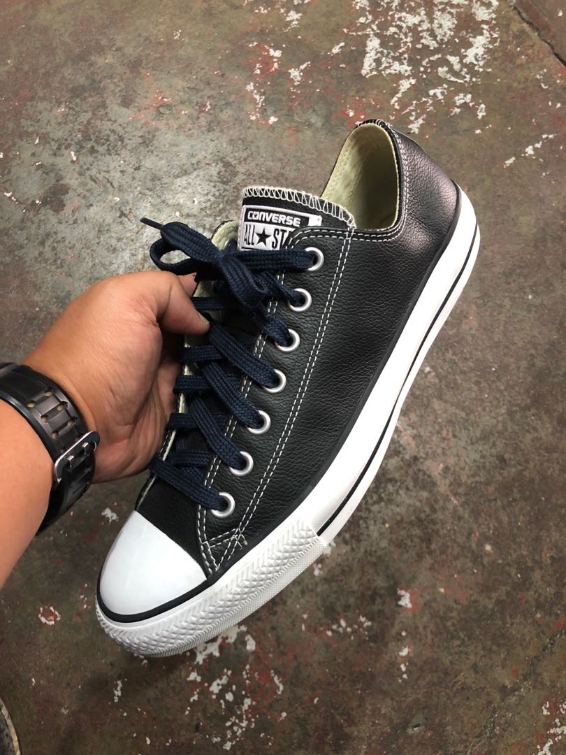 Converse chuck taylor leather deals ox black