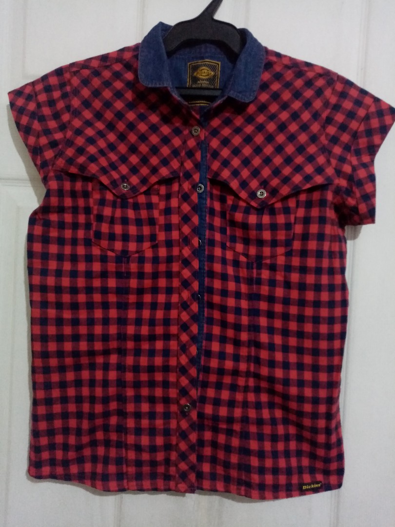 Dickies Checkered Polo, Women's Fashion, Tops, Blouses on Carousell