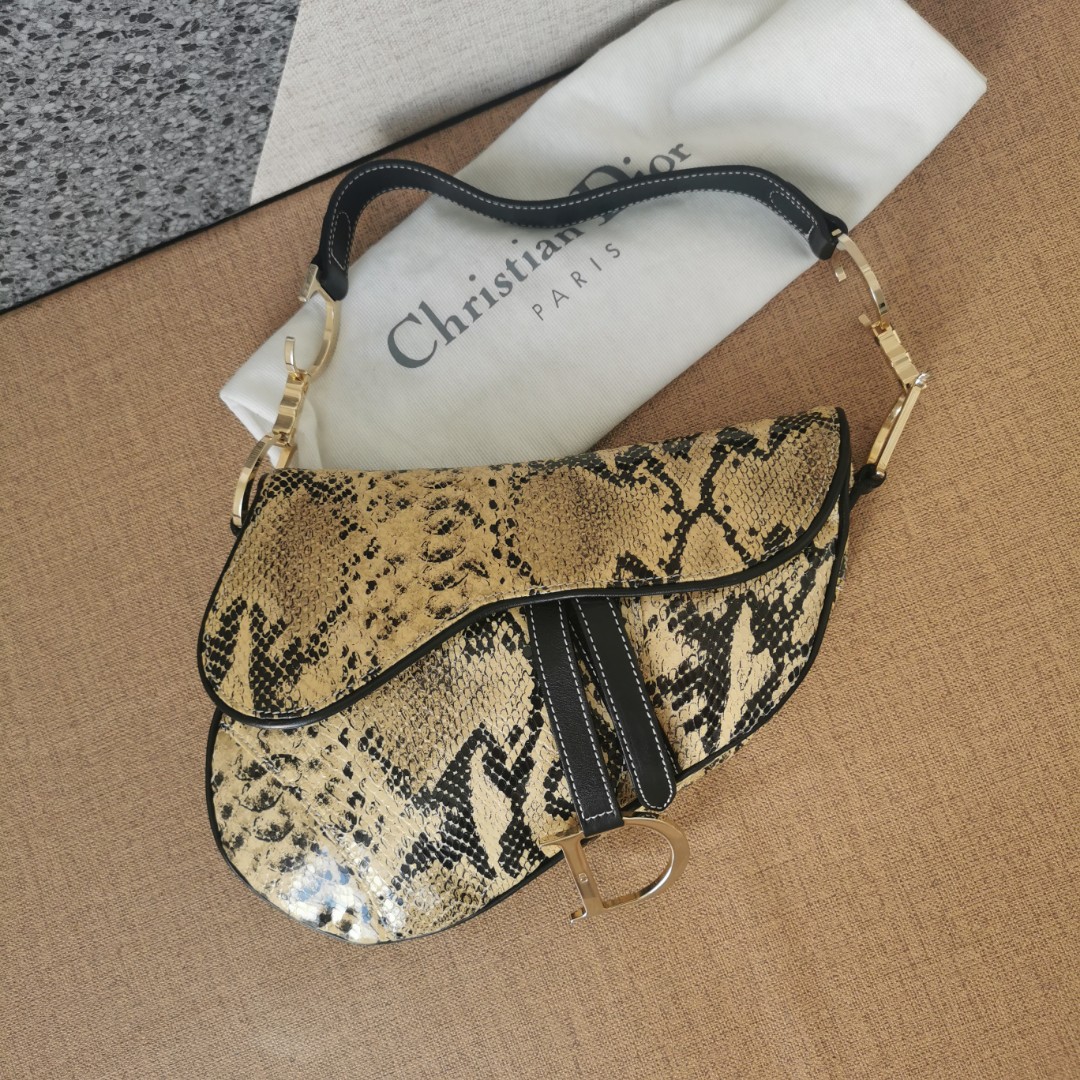 Dior saddle bag snakeskin sales