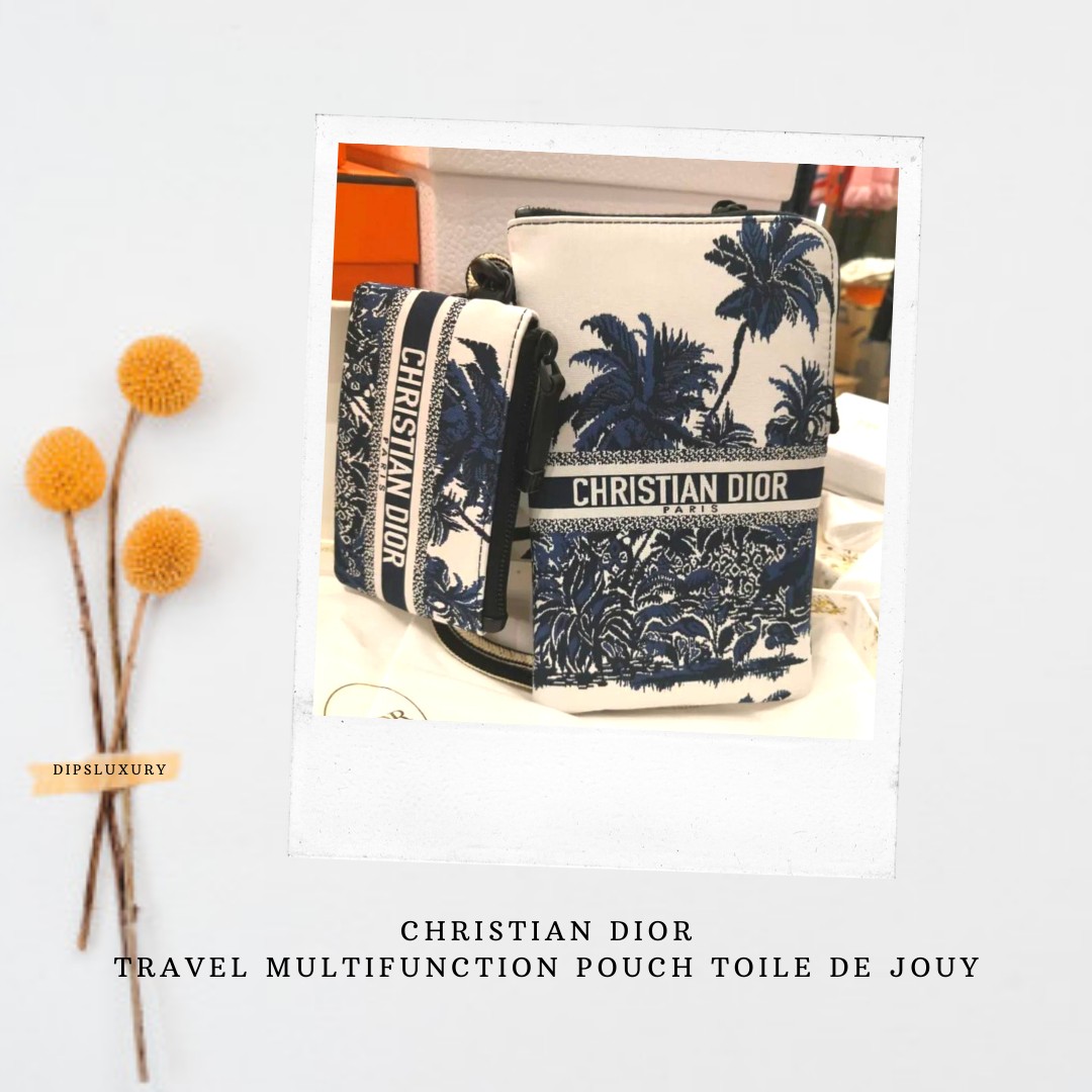 Christian Dior 2021 Toile De Jouy DiorTravel Multifunction Pouch