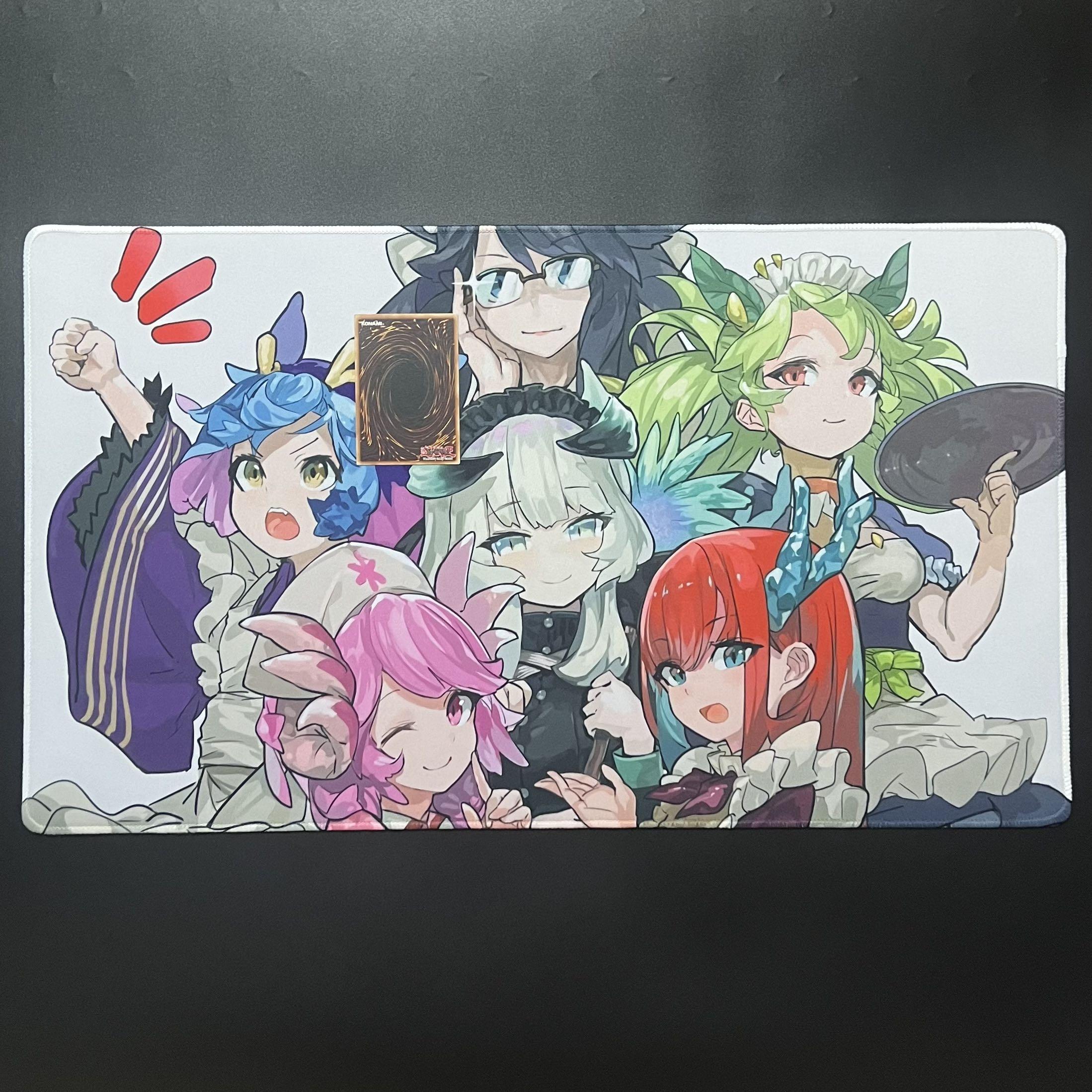 Ultra PRO Trading Card Games Playmats Yu-Gi-Oh! Dragonmaid Deck Playmat With Zones - 600x350mm Rubber Mat, Signed, Multicolor Rubber TCG Game Mat Yugioh Ultra PRO Trading Card Games Playmats Yu-Gi-Oh! Dragonmaid Deck Playmat With Zones - 600x350mm Rubber Mat, Signed, Multicolor Rubber TCG Game Mat Yugioh