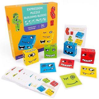 Expression Puzzle Building Blocks