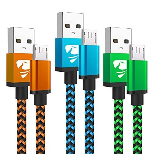 Galaxy S4,S5,S6,S7,S9 iPhone X iPad pro 1 Meter / 3 Feet, 6 Pack C Type USB 4 in 1 Multiple USB Charging Cable Adapter Connector with USB C Type/Compatible with Lightning/Micro USB Port 