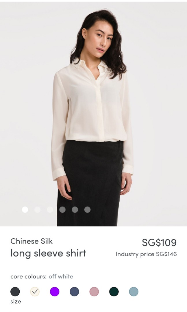 Grana Silk long sleeve shirt in OFF 