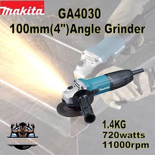 thumbnail image 2 of Makita GA4030 4-Inch Angle Grinder - Compact & Lightweight For Professional Use 2 of 6