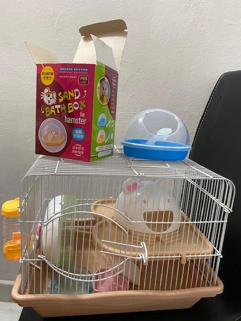 Hamster Cage with bath tub Pet Supplies Homes Other Pet