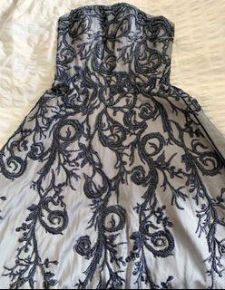 Handmade tailored Elegant strapless sequins ball gown evening dress