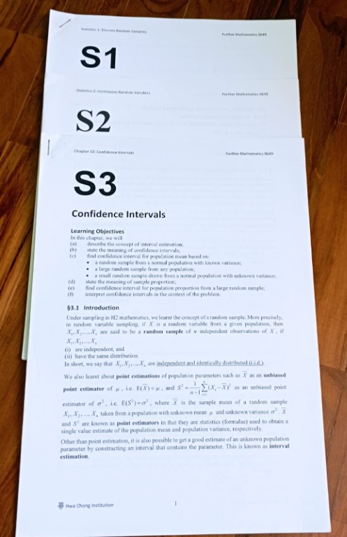 HCI (JC) H2 Further Maths Notes, Hobbies & Toys, Books & Magazines ...