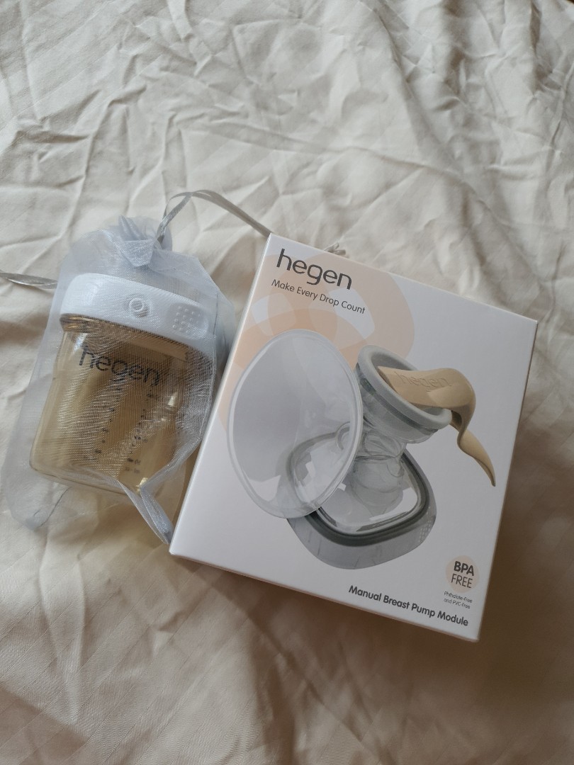 Hegen manual breast pump with 150ml bottle, Babies & Kids, Nursing