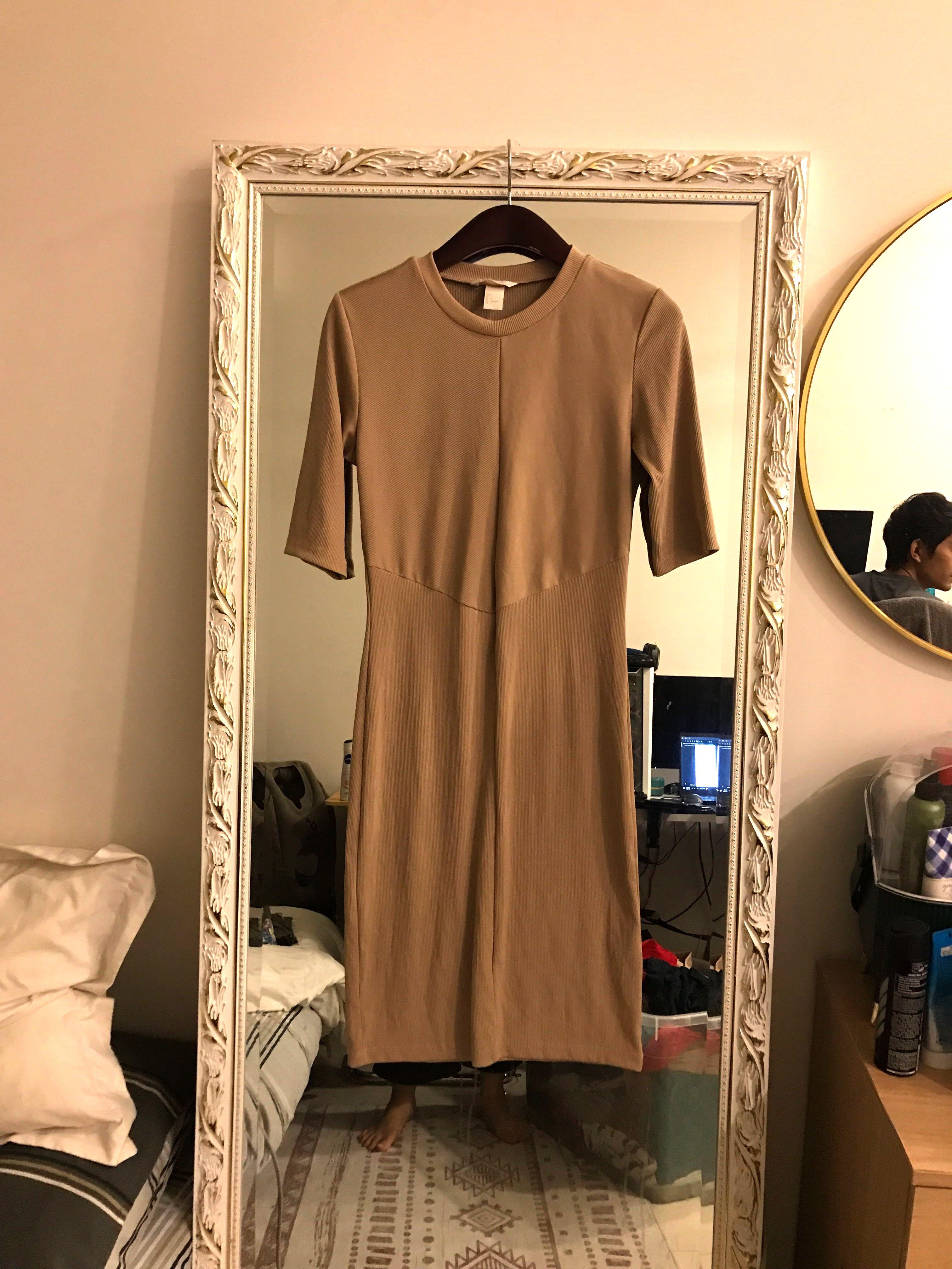 H&m pleated midi sales dress