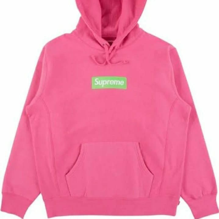 supreme logo pink