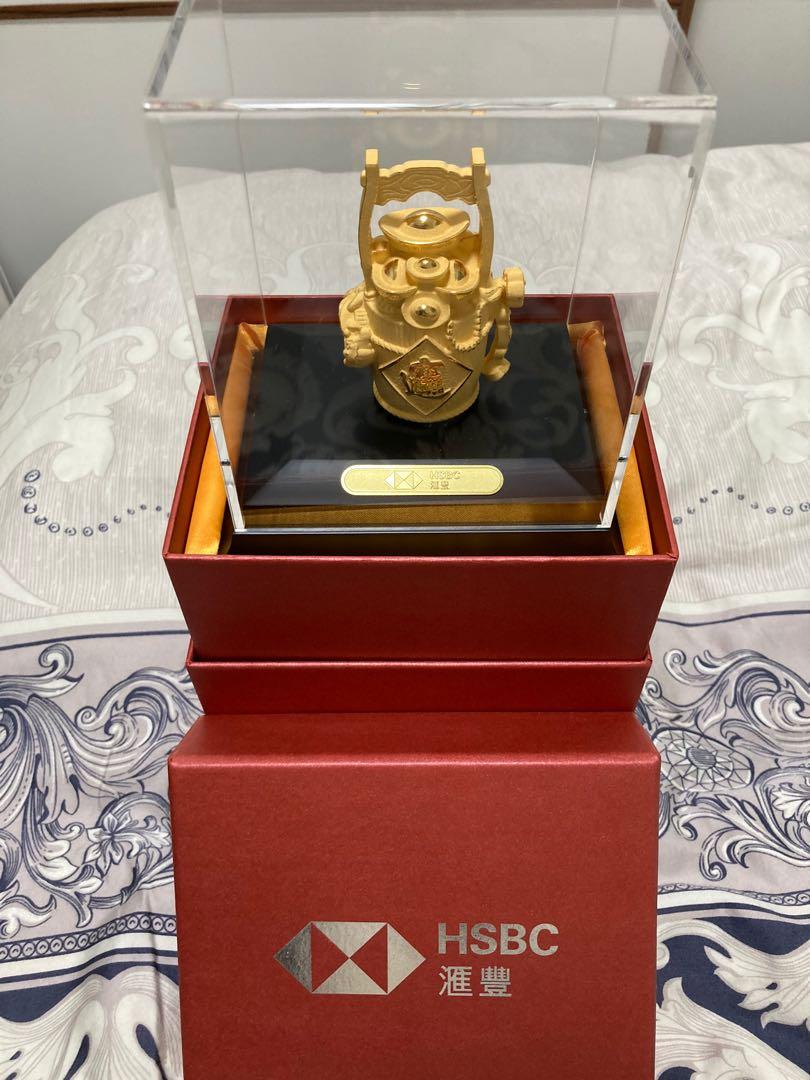 HSBC 滙豐金元寶金桶擺設| 農曆新年過年招財限量紀念品| HSBC Golden
