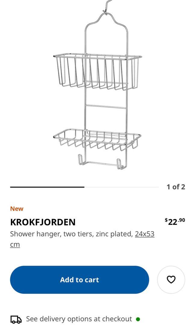 KROKFJORDEN Organizador de ducha, Galvanizado, 24x53 cm - IKEA Colombia