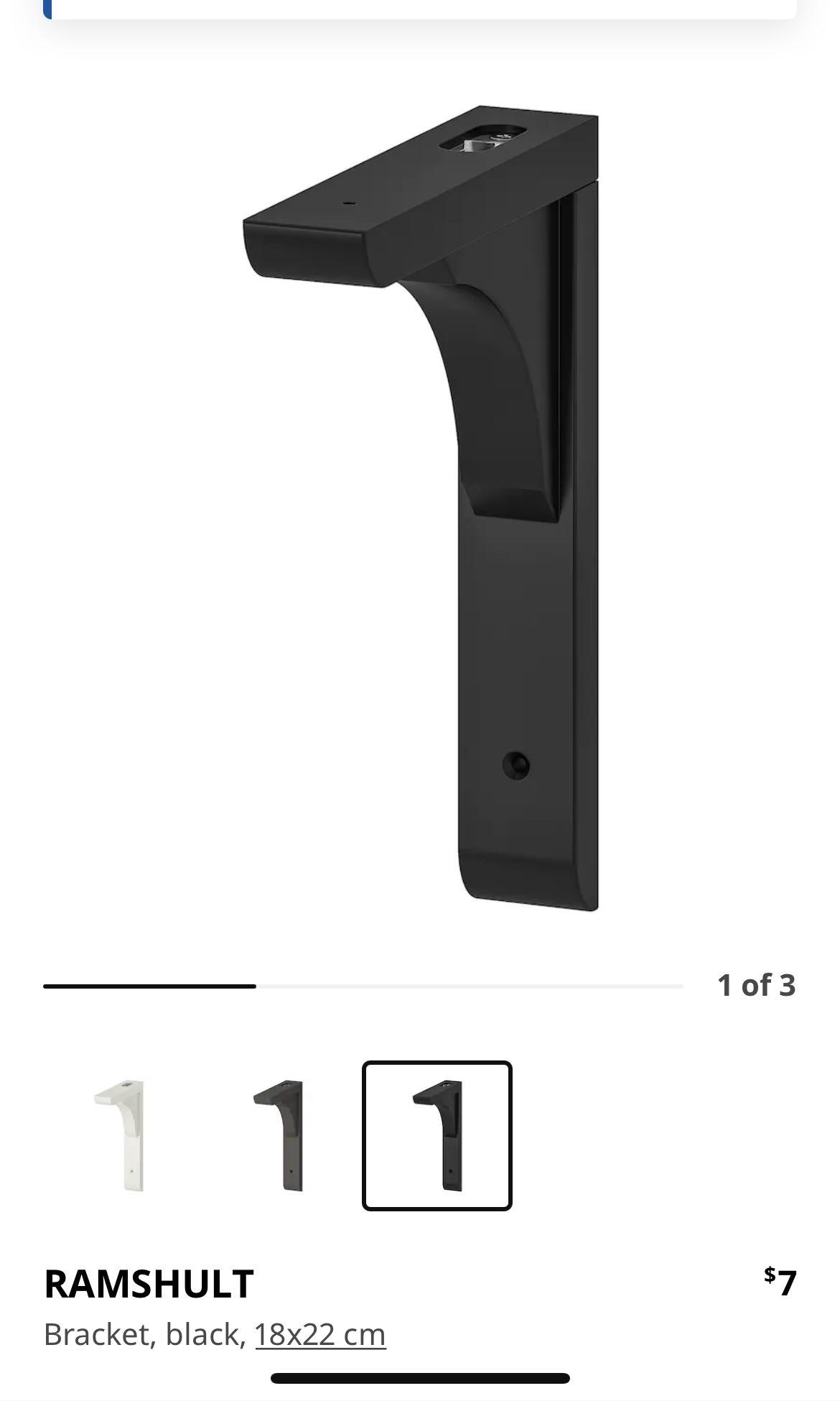 IKEA WALL SHELF + BRACKET, Furniture & Home Living, Furniture, Shelves