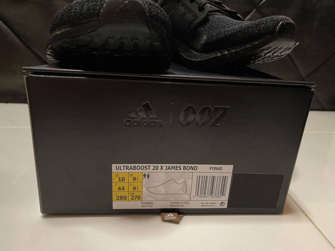 James Bond x adidas UltraBoost 20 “No Time To Die” “Black”, Men's Fashion,  Footwear, Sneakers on Carousell