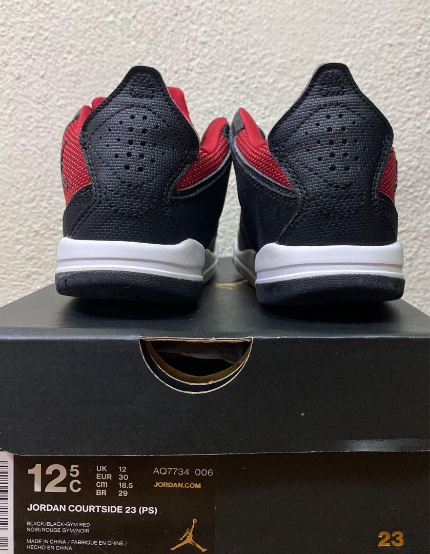 Jordan courtside 23 noir rouge top