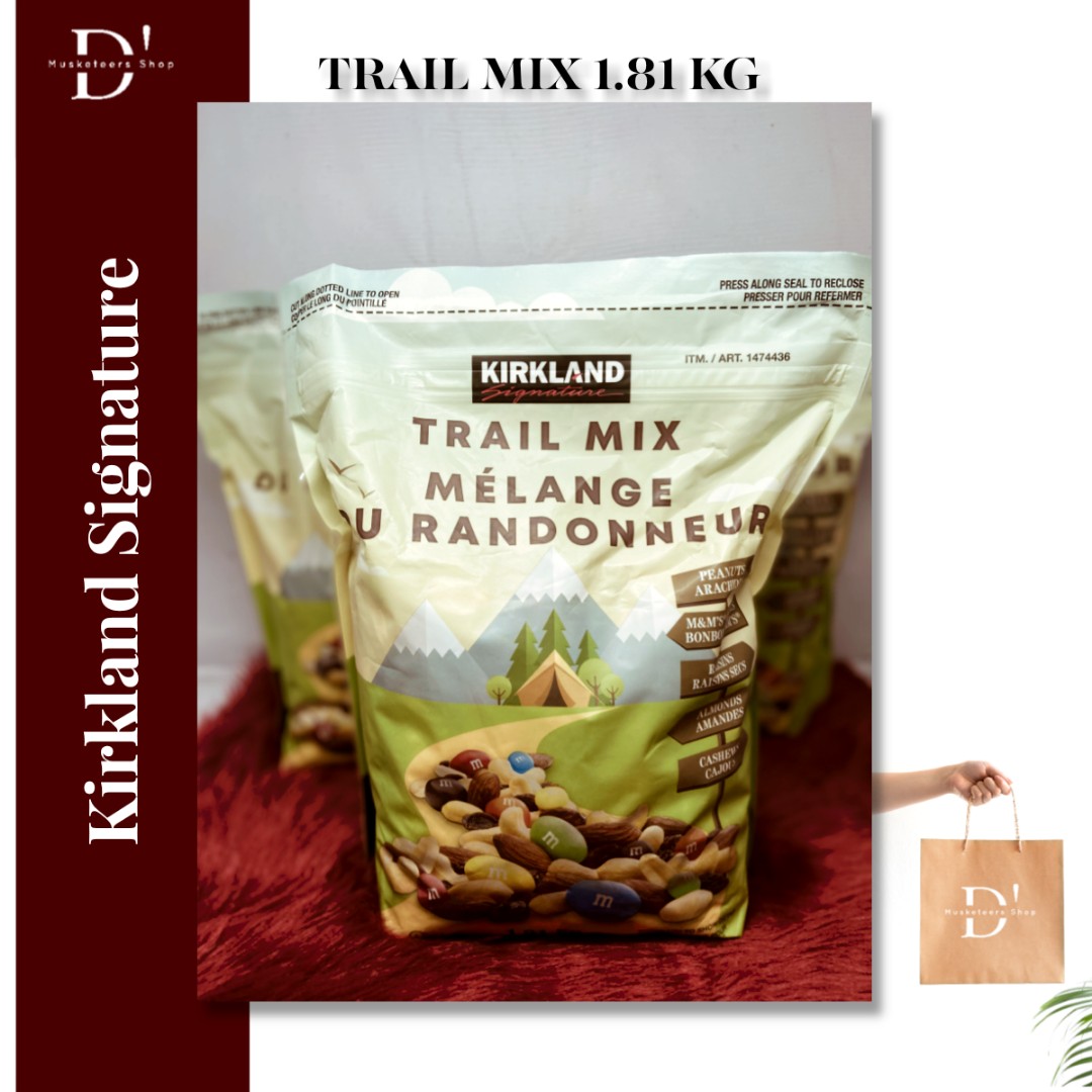 Kirkland Signature Trail Mix - 4 Lb Bag, Expires 10/2025, Peanuts, Almonds, Cashews, Raisins, M&Ms
