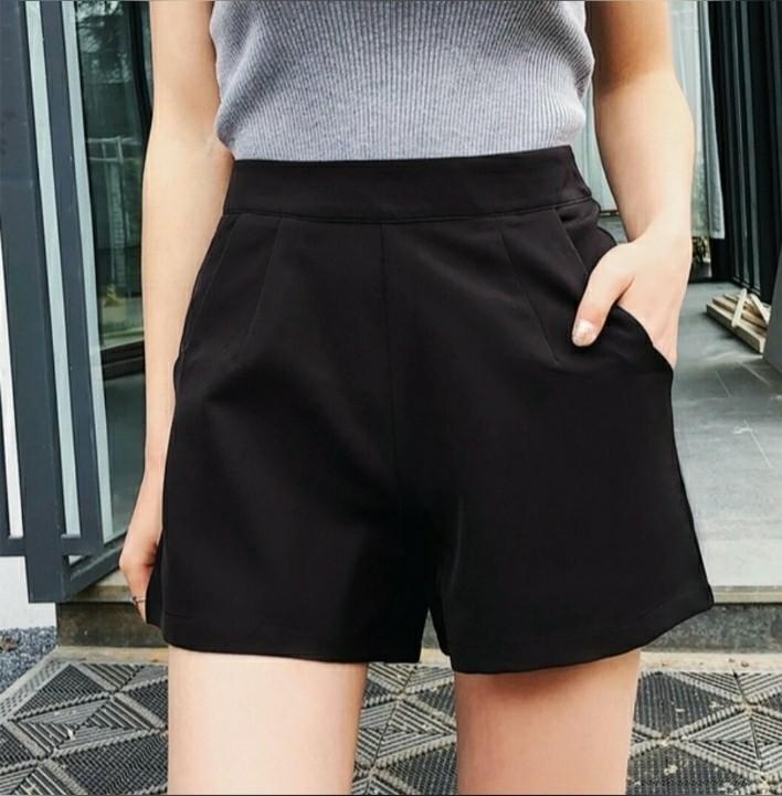 High Waist Short Pants Women New Arrival 2023 Summer Fashion Korean Style  Solid Color All-match Office Lady Casual Shorts W1265 - AliExpress