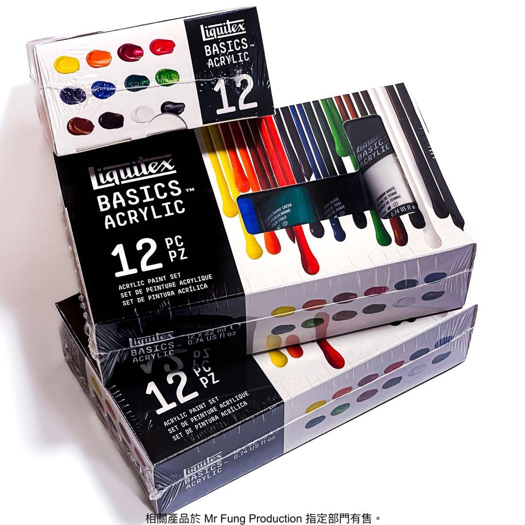Liquitex Basics Acrylic Paints Set 塑膠彩顏料12色套裝22mL, 興趣及