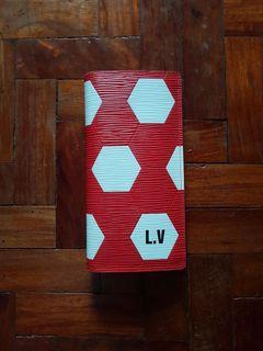 Louis Vuitton Red Epi World Brazza Long Wallet Epi Leather