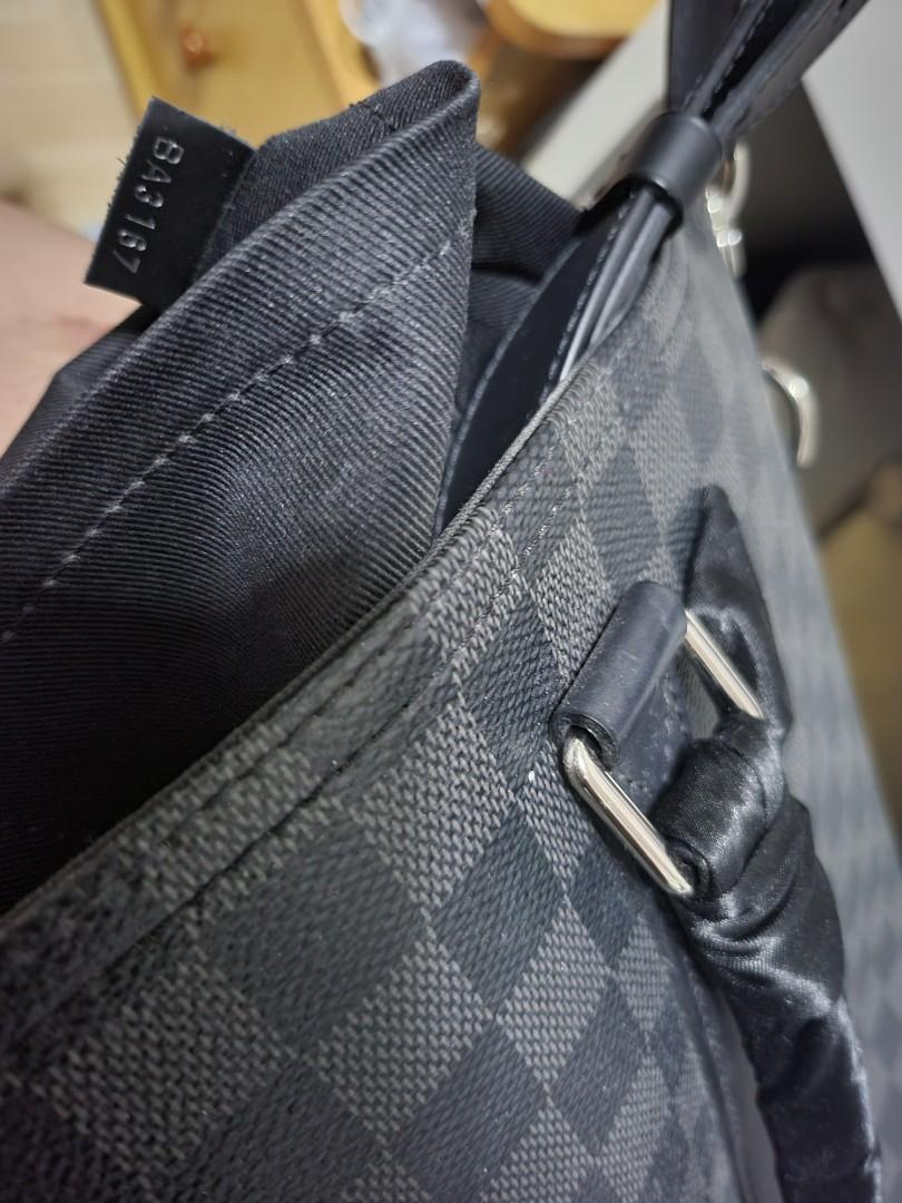 Auth Louis Vuitton Damier Graphite Anton N40000 Men's Tote Bag