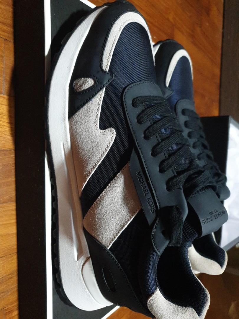 michael kors mens shoe miles tech canvas rub fabric DK midnight size US 9 EU 42 shoe never worn before original price 200 can check link given thnk u Men s Fashion Footwear Sneakers on Carousell