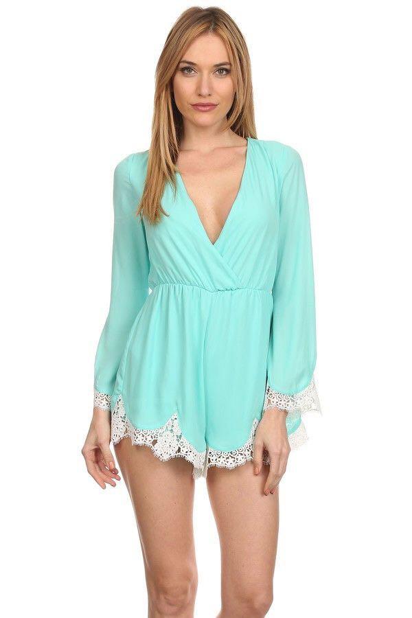 mint green romper