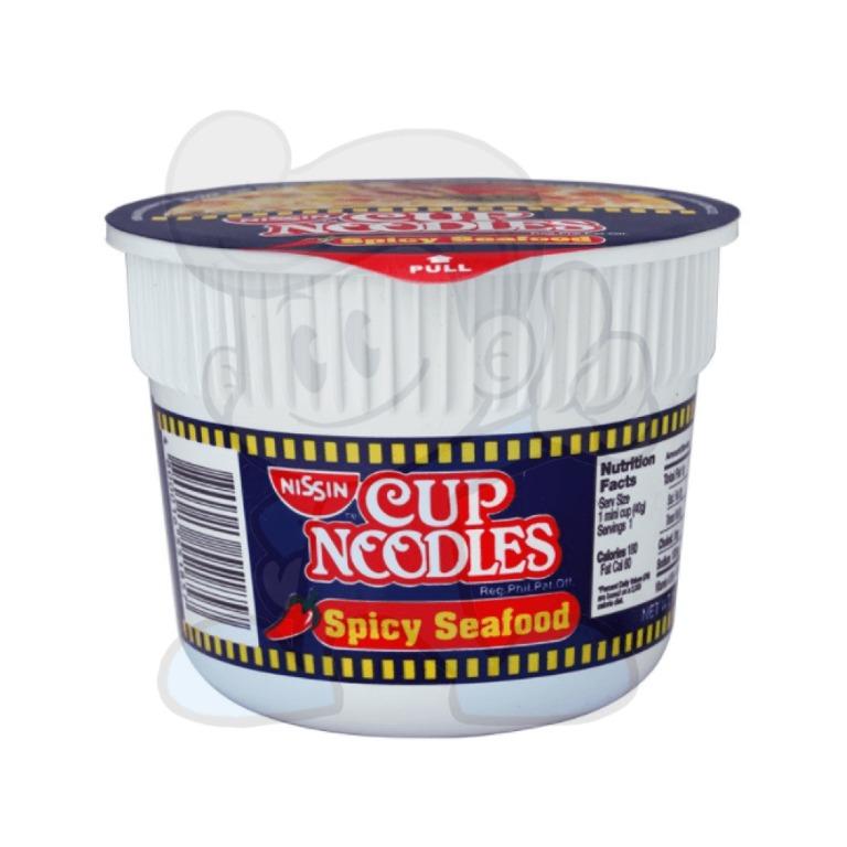Nissin Cup Noodles Mini Spicy Seafood (12 x 40g), Food & Drinks, Other Food  & Drinks on Carousell