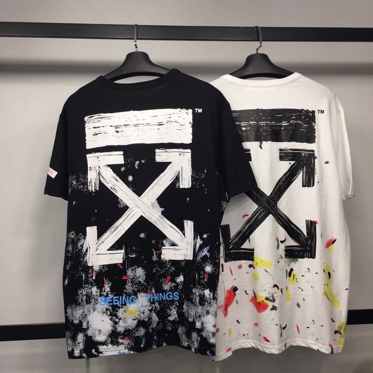 OFF White “Seeing Things” Galaxy Brushed Tee T Shirt, Men's Fashion, Tops & Sets, Tshirts Polo Shirts on Carousell