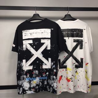 Anzai tone Morgenøvelser OFF White “Seeing Things” Galaxy Brushed Tee T Shirt, Men's Fashion, Tops &  Sets, Tshirts & Polo Shirts on Carousell
