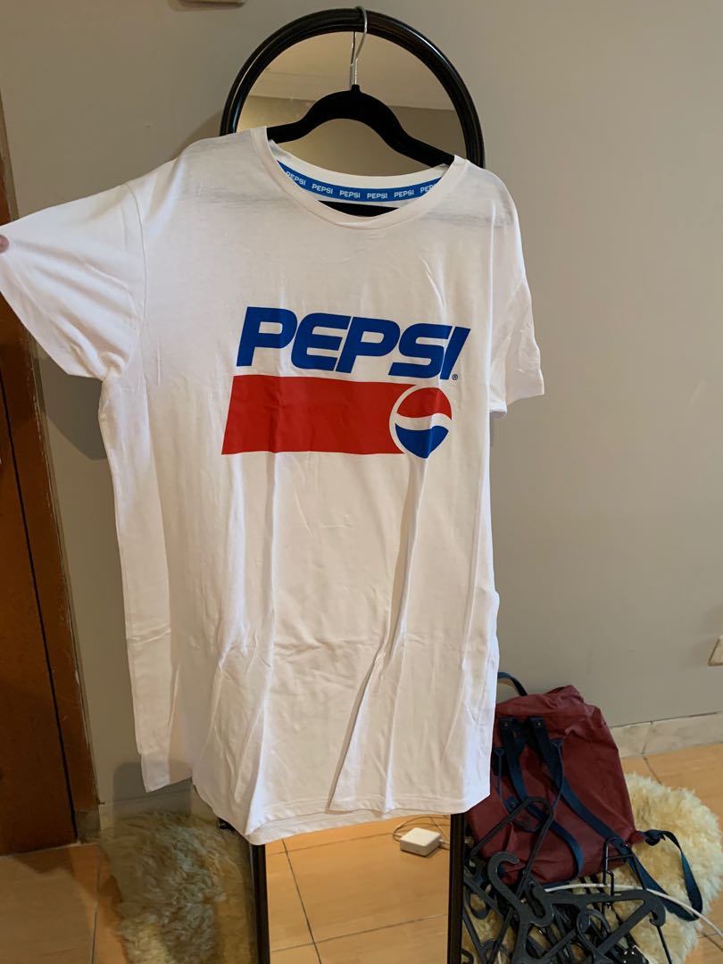 PEPSI T-SHIRT DRESS, Fesyen Wanita 
