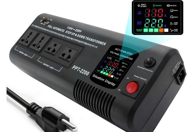 PPT-2200 2000W Step Up & Down 110v to 220v Voltage Converter ...