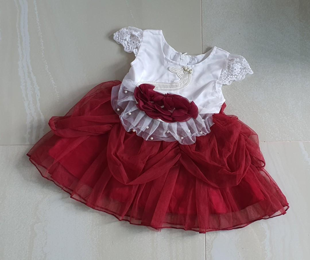 Maroon frock top for baby
