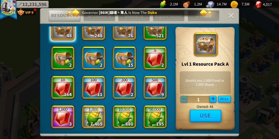 Farm Rok ROK townhall 24 farm Rise of Kingdom, Video Gaming, Gaming Accessories ...