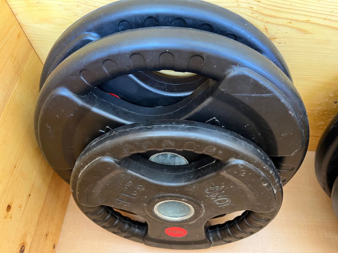 10kg Rubber Weight Disc for Olympic Barbell, Sports Equipment, Exercise