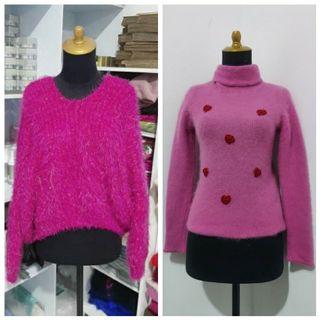SALE!! DAPET 2BAJU BULU PINK