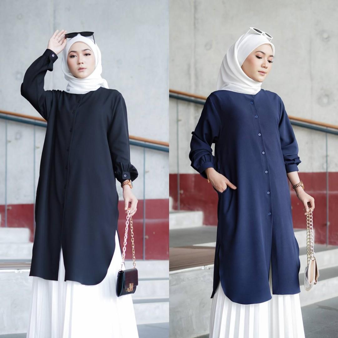 Long sales tunic muslimah